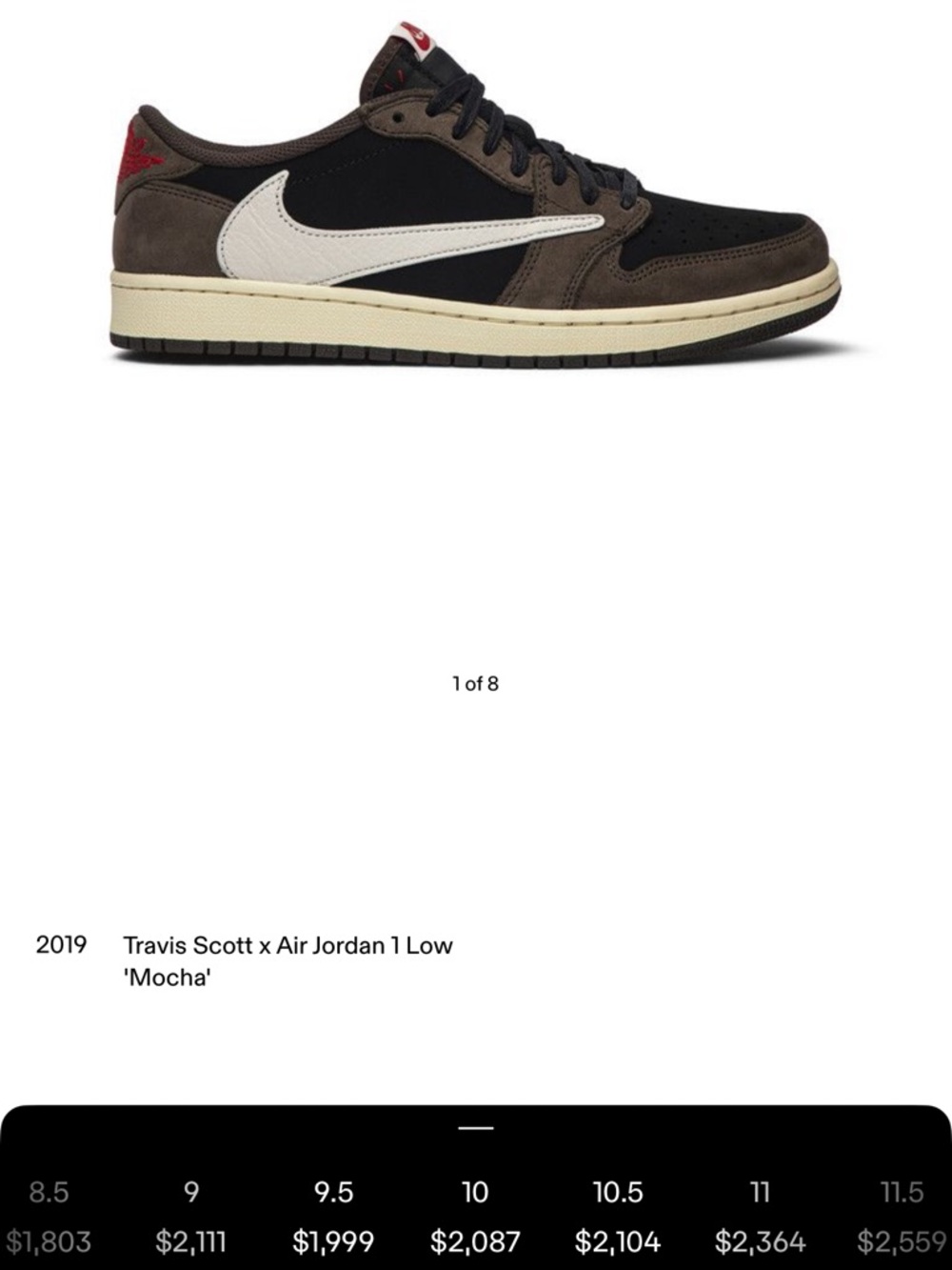 WORN ONCE ‼️ EXCELLENT CONDITION Travis Scott x Air Jordan 1 Low OG “Mocha”